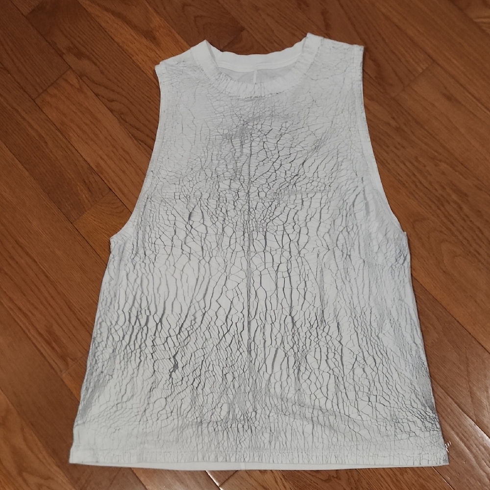 Lululemon All Yours Tank Top Thread Dye White Silver